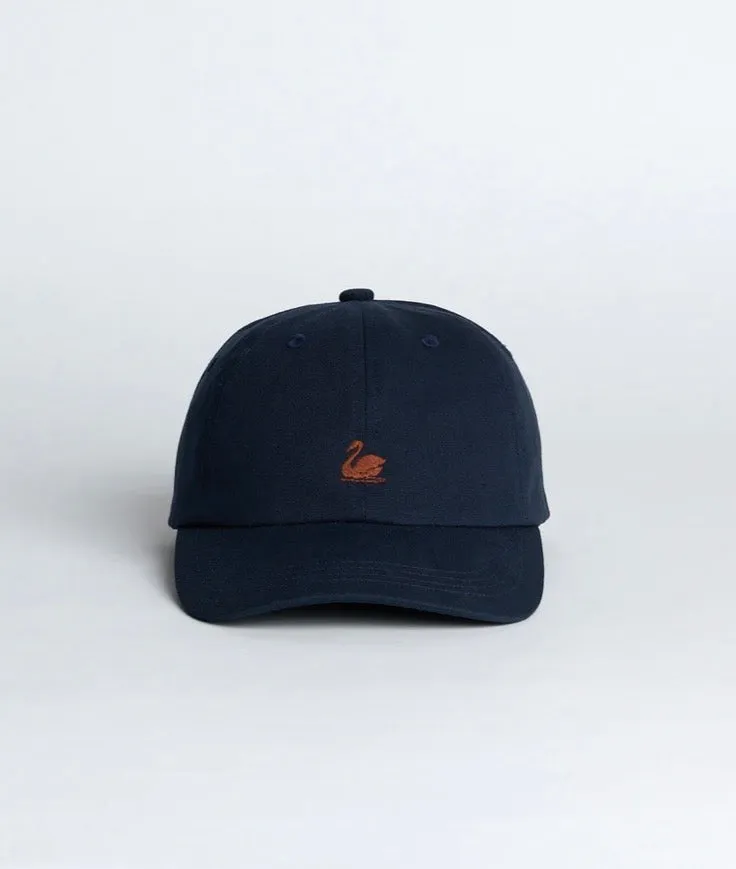 Swan Logo Cotton Twill Cap-Night Blue sold by Cave and Post product image thumbnail 3