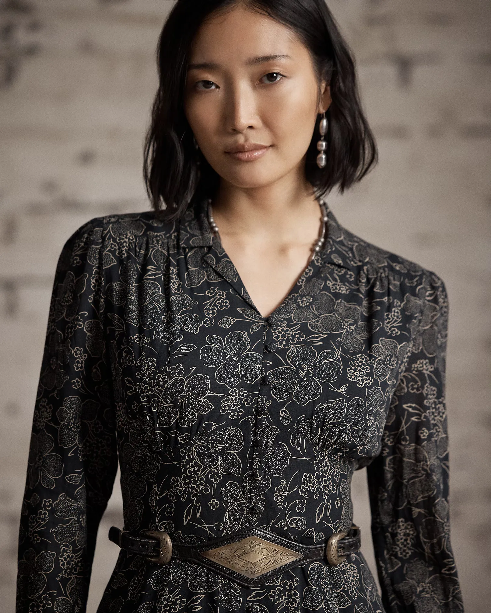 RRL Floral-Print Crepe Dress sold by Cave and Post product image thumbnail 5