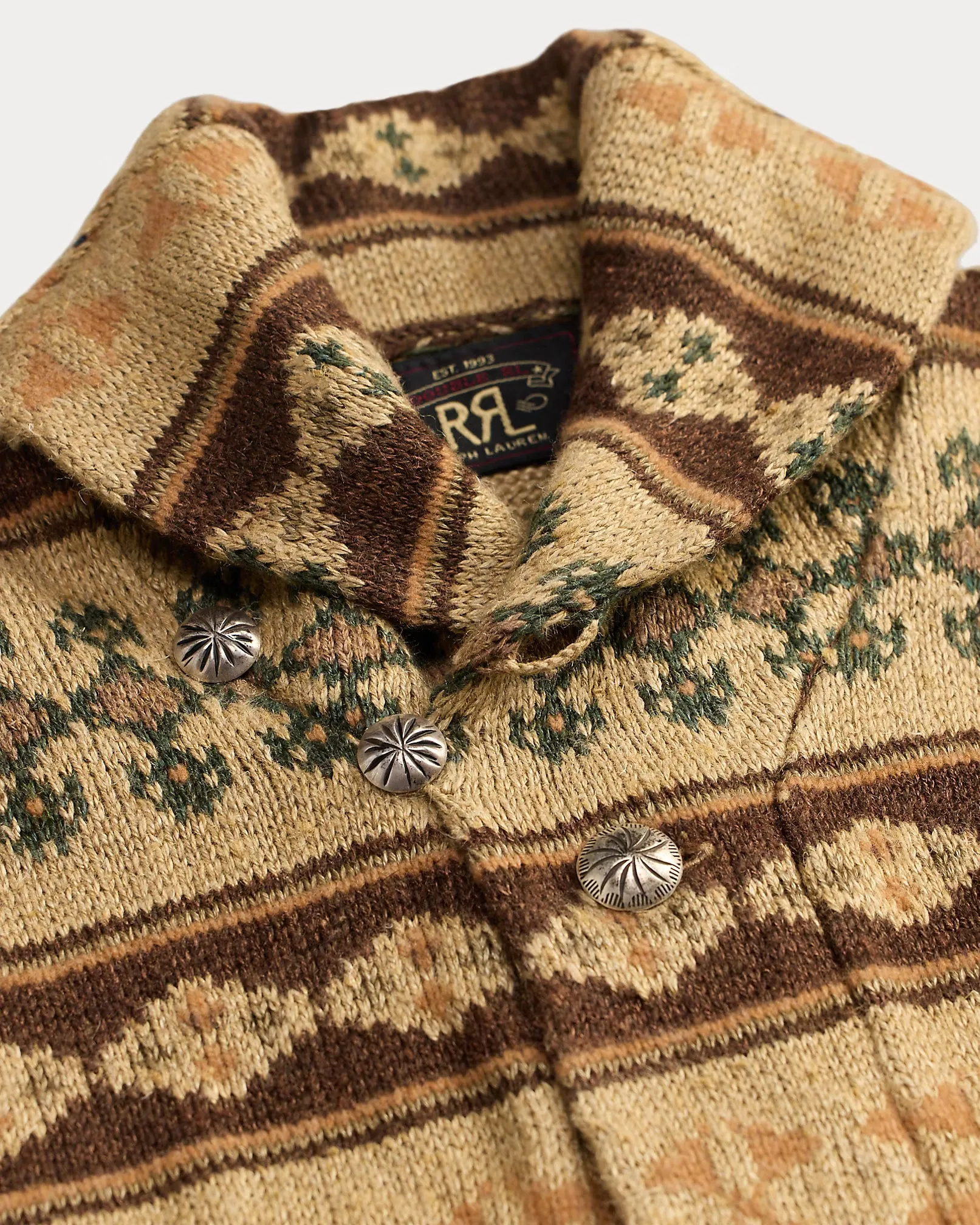 RRL Jacquard-Knit Linen-Blend Cardigan sold by Cave and Post product image thumbnail 3
