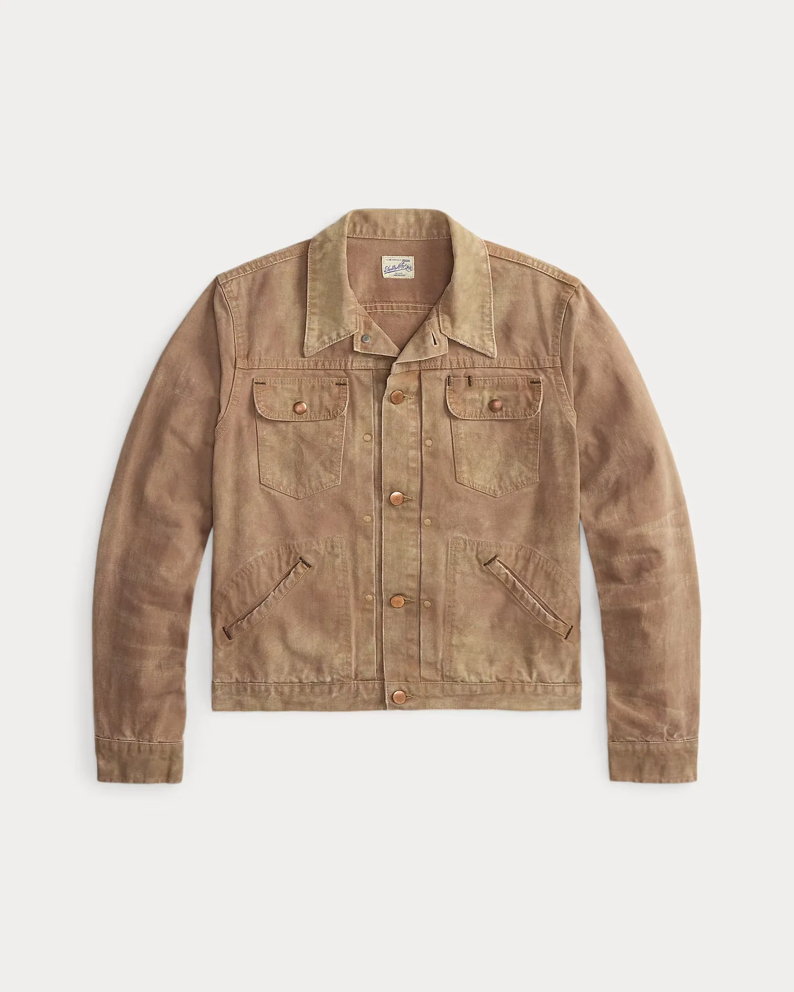 RRL Distressed Canvas Trucker Jacket sold by Cave and Post