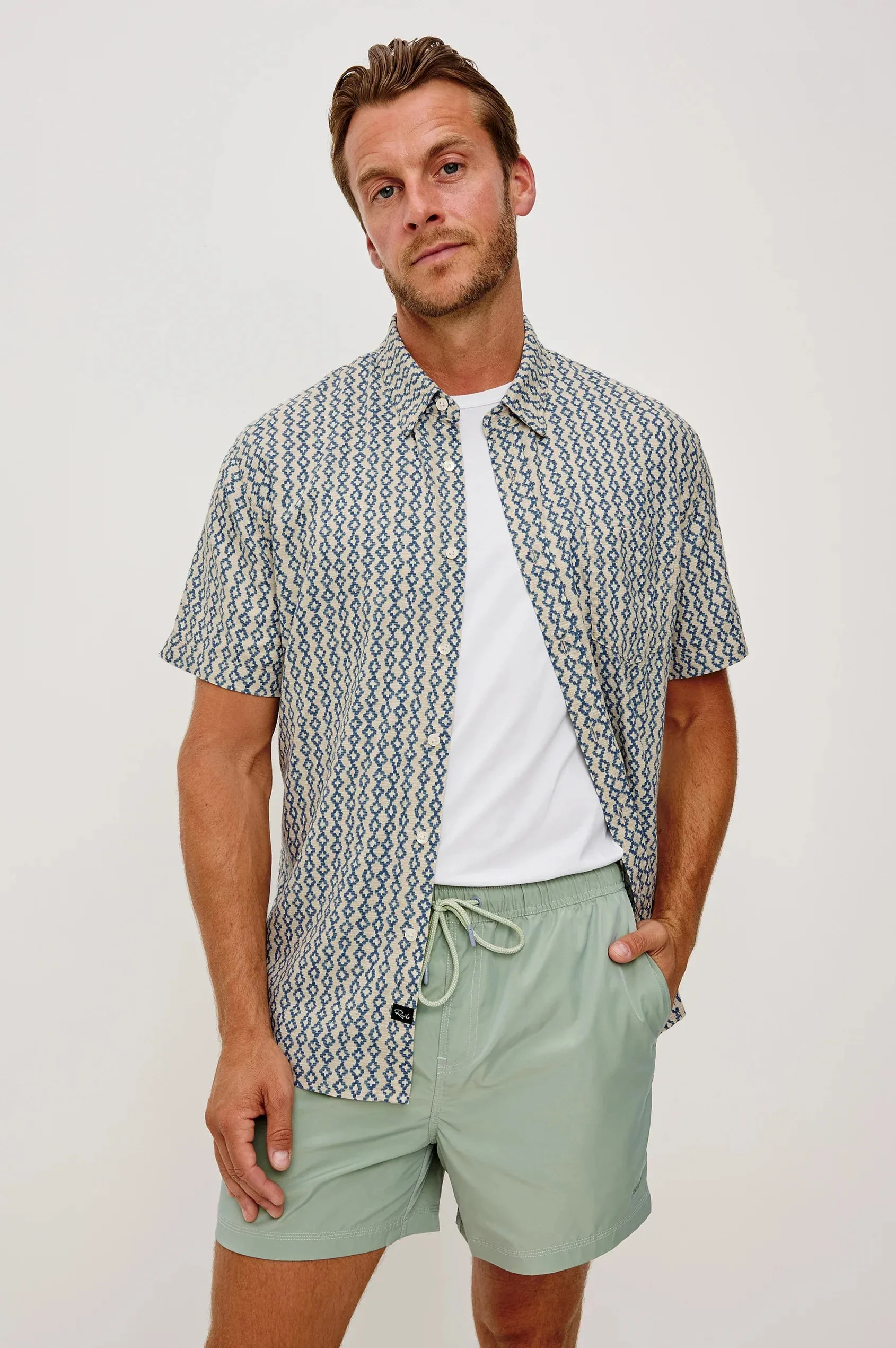 Carson Shirt - Wavy Batik Coast sold by Cave and Post