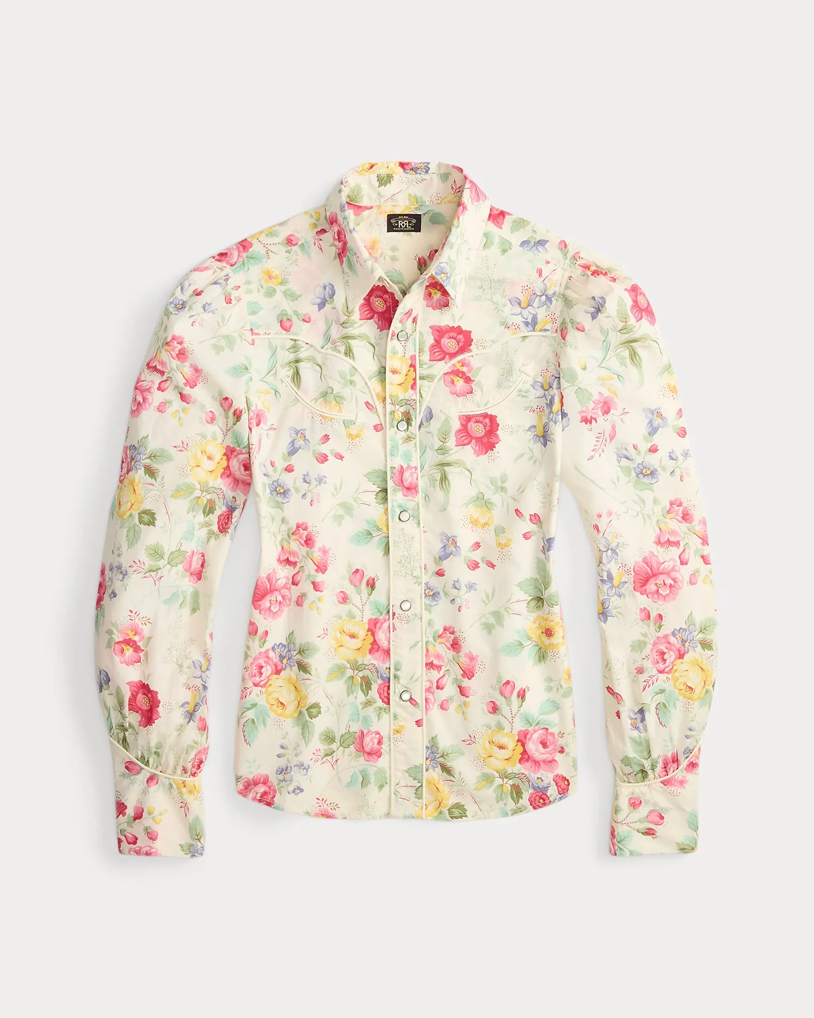 RRL Floral Cotton Voile Western Blouse sold by Cave and Post