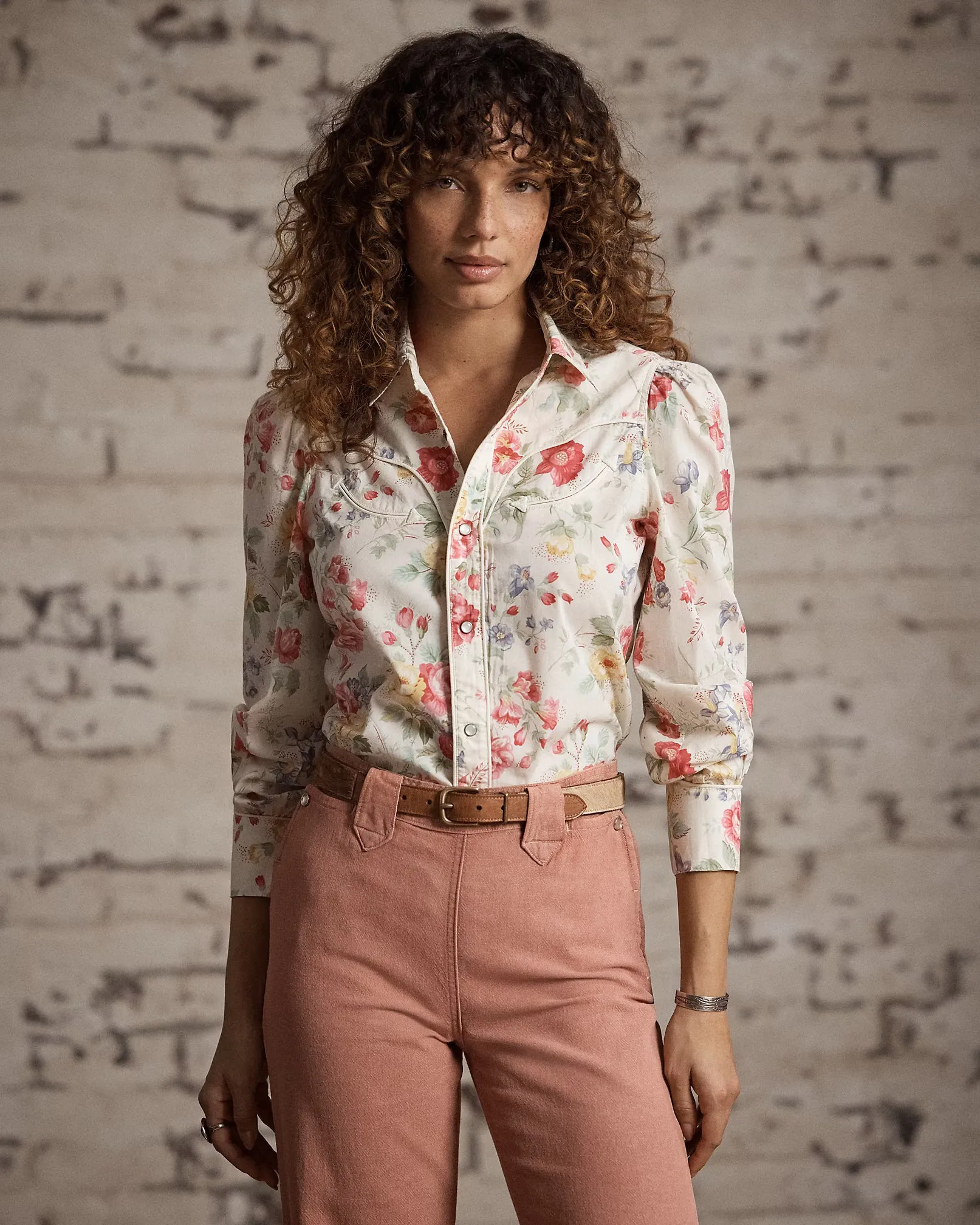 RRL Floral Cotton Voile Western Blouse sold by Cave and Post product image thumbnail 2