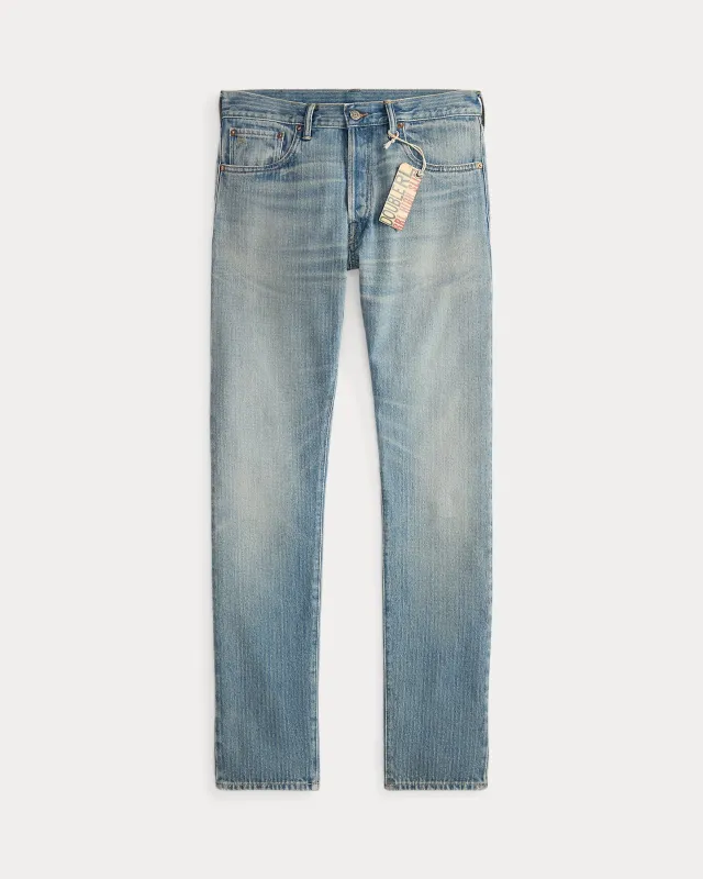 RRL High Slim Jacquard Denim Jean made by RRL