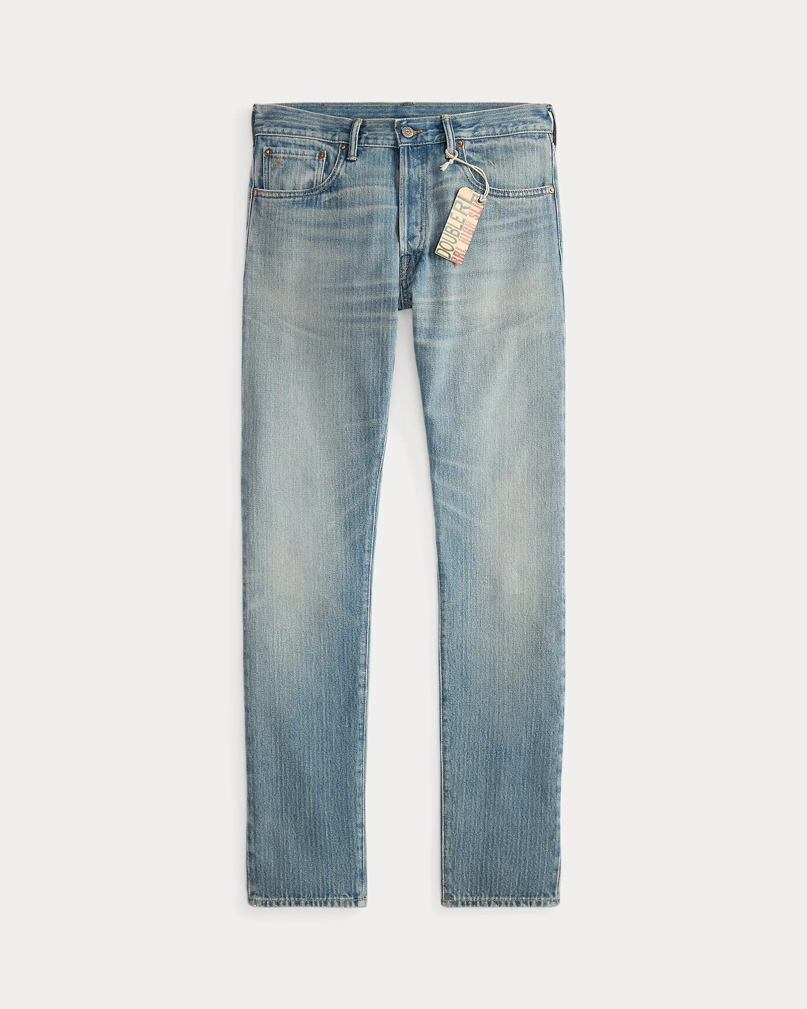 RRL High Slim Jacquard Denim Jean sold by Cave and Post