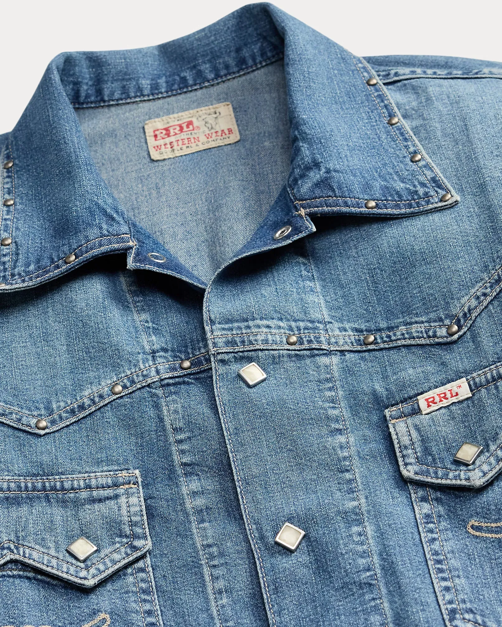 RRL Studded Indigo Denim Jacket sold by Cave and Post product image thumbnail 3