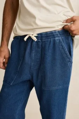 Textured Wale Jam Pant - Washed Indigo sold by Cave and Post product image thumbnail 3