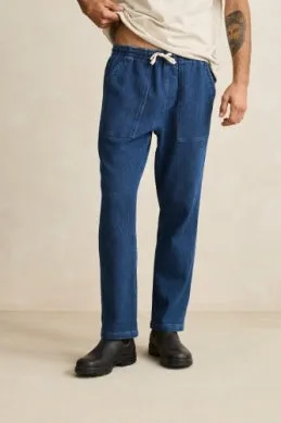 Textured Wale Jam Pant - Washed Indigo sold by Cave and Post product image thumbnail 2