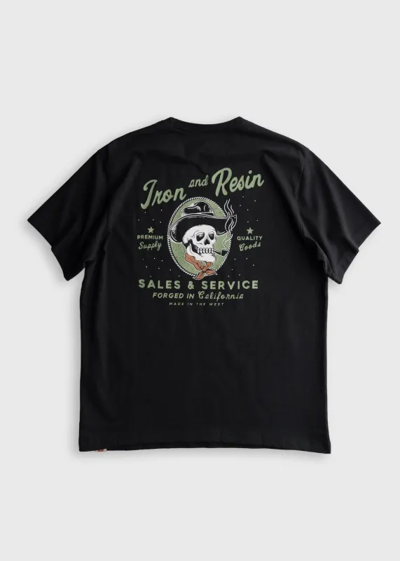 Old Cowboy Pocket Tee-Black made by Cave and Post