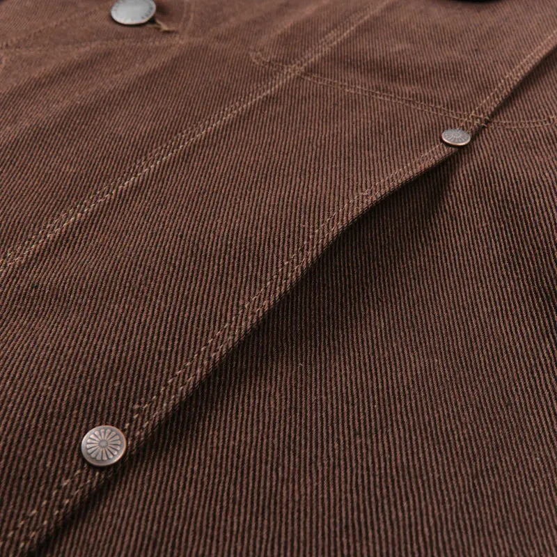High Low 15 Ounce Dark Brown Denim Jacket sold by Cave and Post product image thumbnail 5