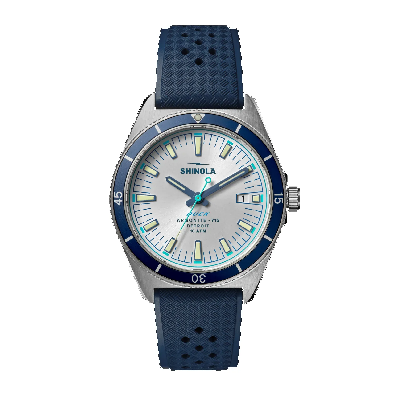 Shinola Duck Midnight Blue 40mm sold by Cave and Post