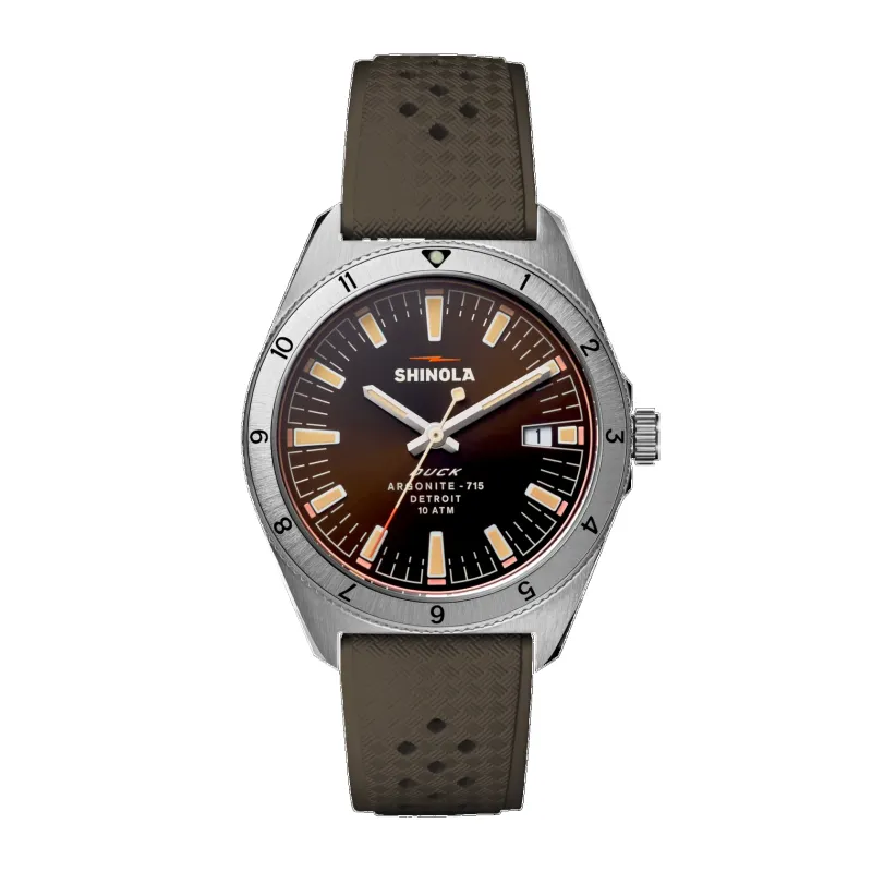 Shinola Duck Mallard Brown 40mm made by Shinola