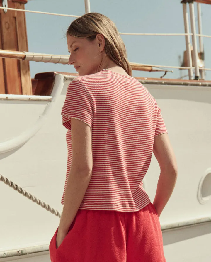 The Little Tee. Pimento Stripe. sold by Cave and Post product image thumbnail 3