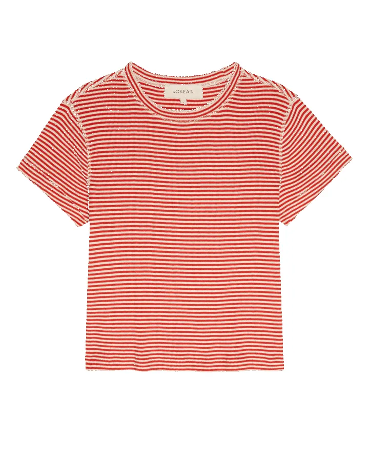 The Little Tee. Pimento Stripe. sold by Cave and Post product image thumbnail 5