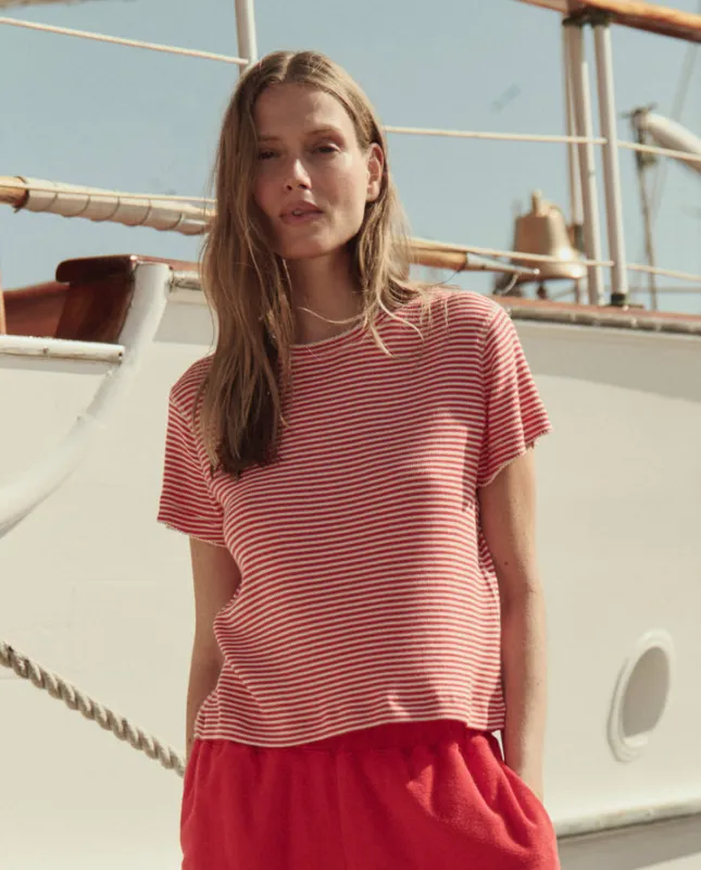 The Little Tee. Pimento Stripe. made by THE GREAT.