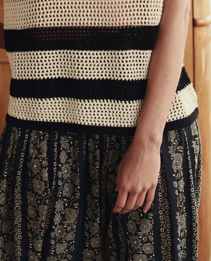 The Crochet Sweater Shell. Black And Cream. sold by Cave and Post product image thumbnail 4