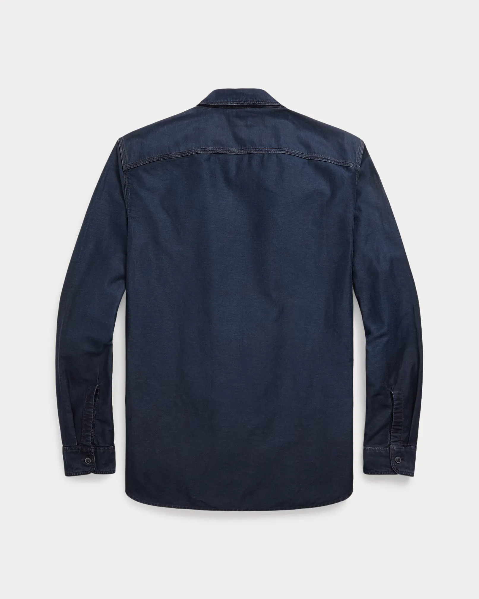 RRL Indigo Cotton-Linen Sateen Workshirt sold by Cave and Post product image thumbnail 2