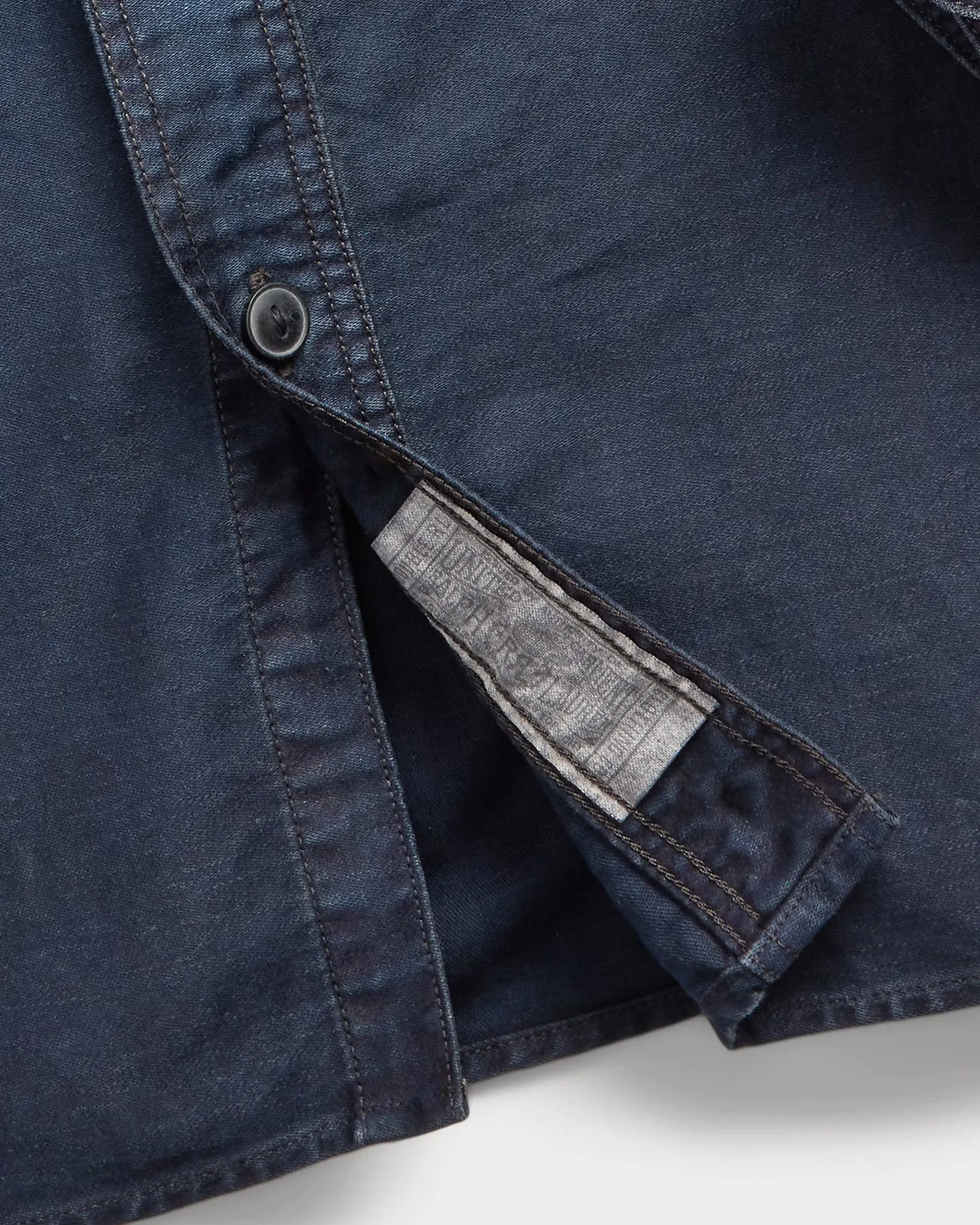 RRL Indigo Cotton-Linen Sateen Workshirt sold by Cave and Post product image thumbnail 4