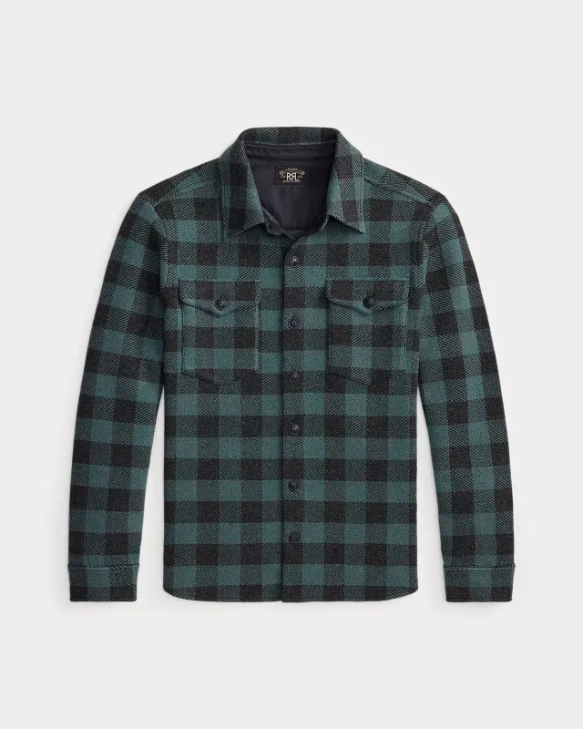 RRL Plaid Wool-Cashmere Workshirt Sweater made by RRL