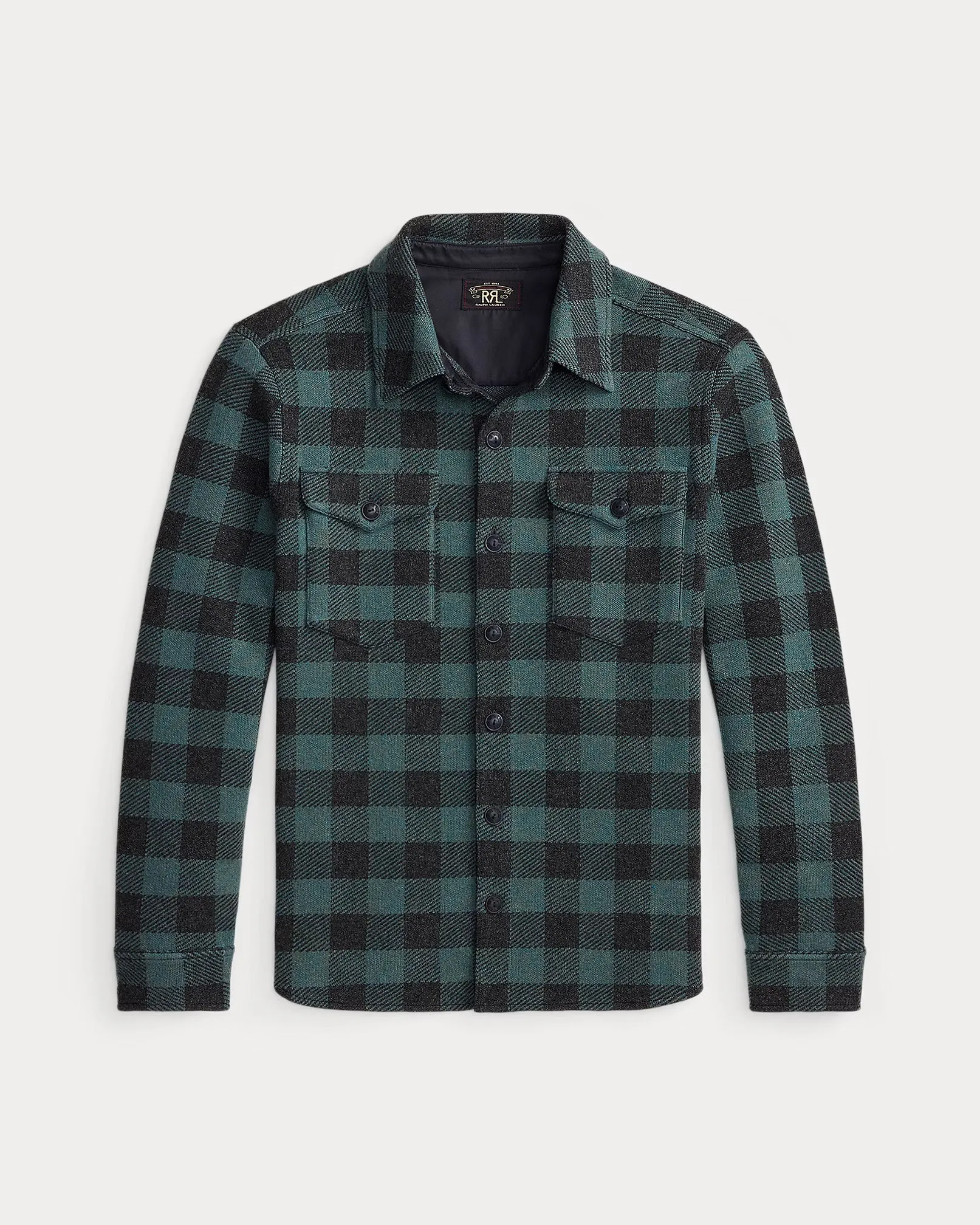 RRL Plaid Wool-Cashmere Workshirt Sweater sold by Cave and Post