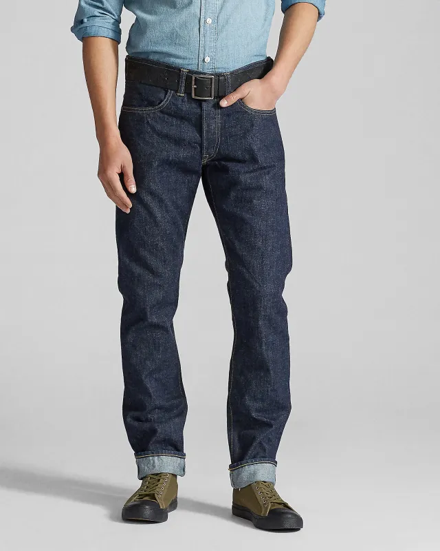 RRL Slim Fit Once-Washed Selvedge Jean made by RRL