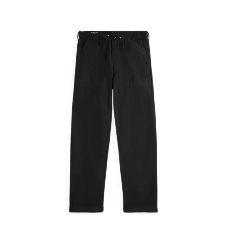 Reverse Sateen Utility Pant - Black made by RRL
