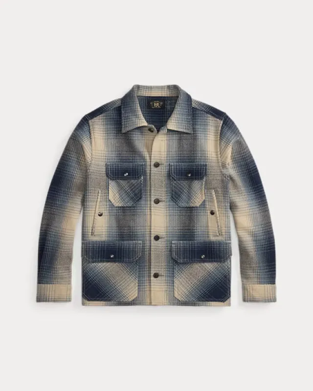 RRL Plaid Wool Twill Overshirt made by RRL