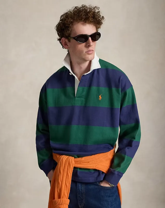 Big Fit Striped Jersey Rugby Shirt made by Polo by Ralph Lauren