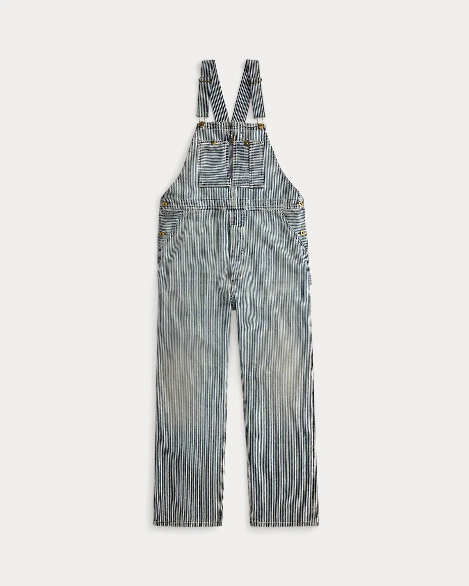 RRL Indigo Striped Twill Overall sold by Cave and Post