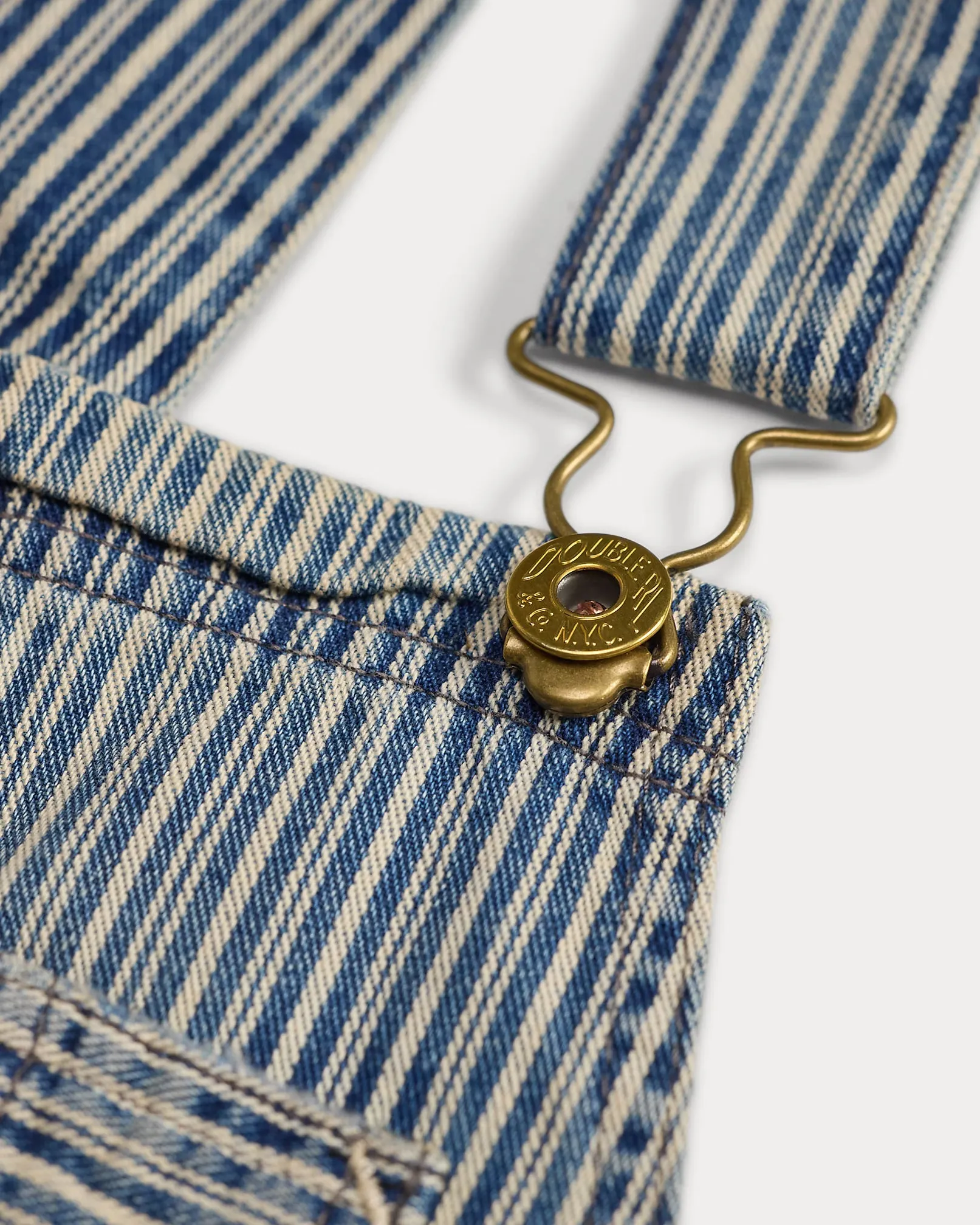 RRL Indigo Striped Twill Overall sold by Cave and Post product image thumbnail 3
