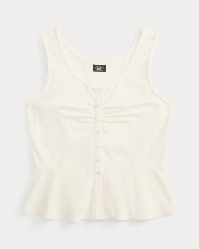 RRL Cotton-Linen Jersey Camisole - Antique Cream made by RRL