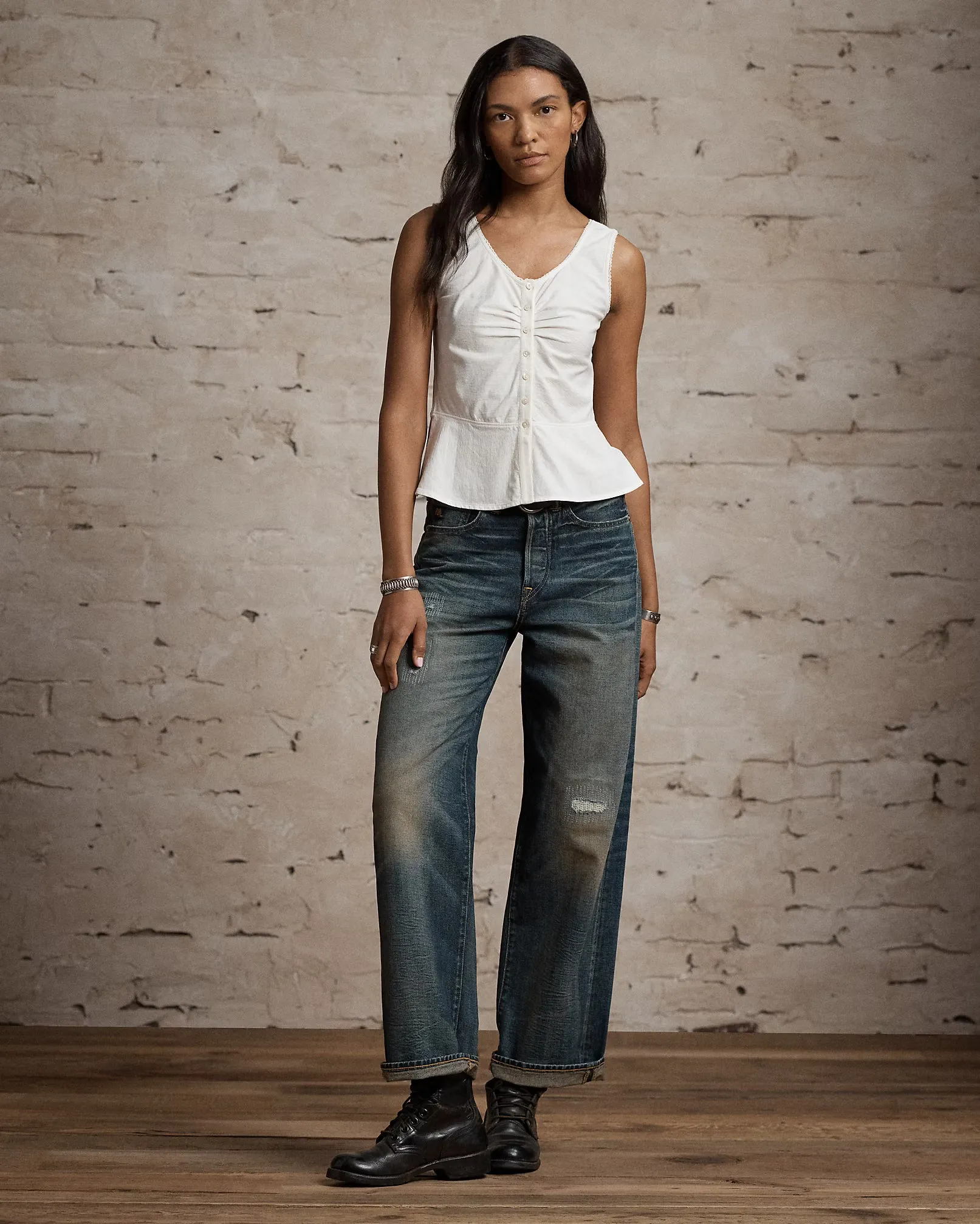 RRL Cotton-Linen Jersey Camisole - Antique Cream sold by Cave and Post product image thumbnail 3