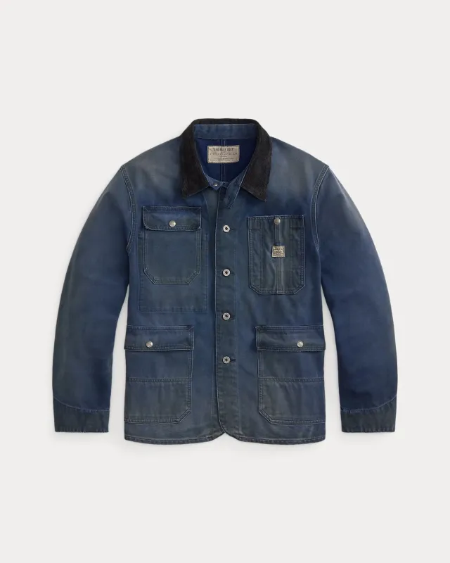 RRL Canvas Corduroy Collar Engineer Jacket made by RRL