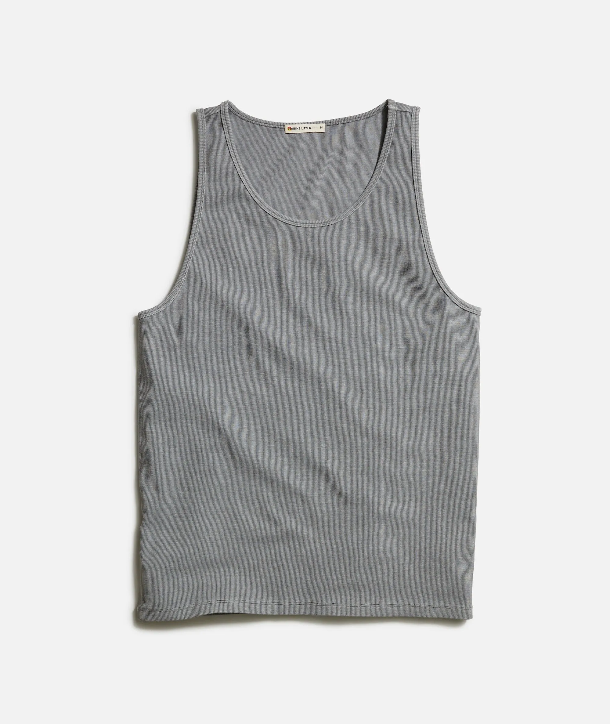 Carter Rib Tank - Mid Grey sold by Cave and Post