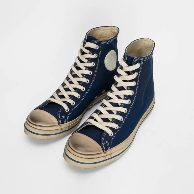 HOOD 1955 Conference High Cut Sneakers Loyal Blue sold by Cave and Post