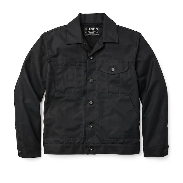 TIN CLOTH SHORT LINED CRUISER JACKET - BLACK sold by Cave and Post