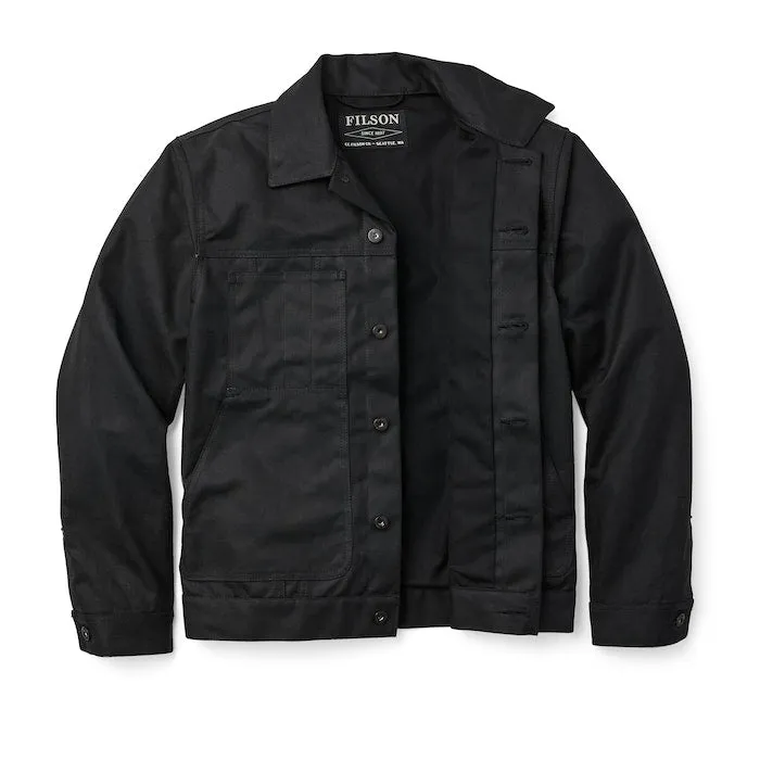TIN CLOTH SHORT LINED CRUISER JACKET - BLACK sold by Cave and Post product image thumbnail 3
