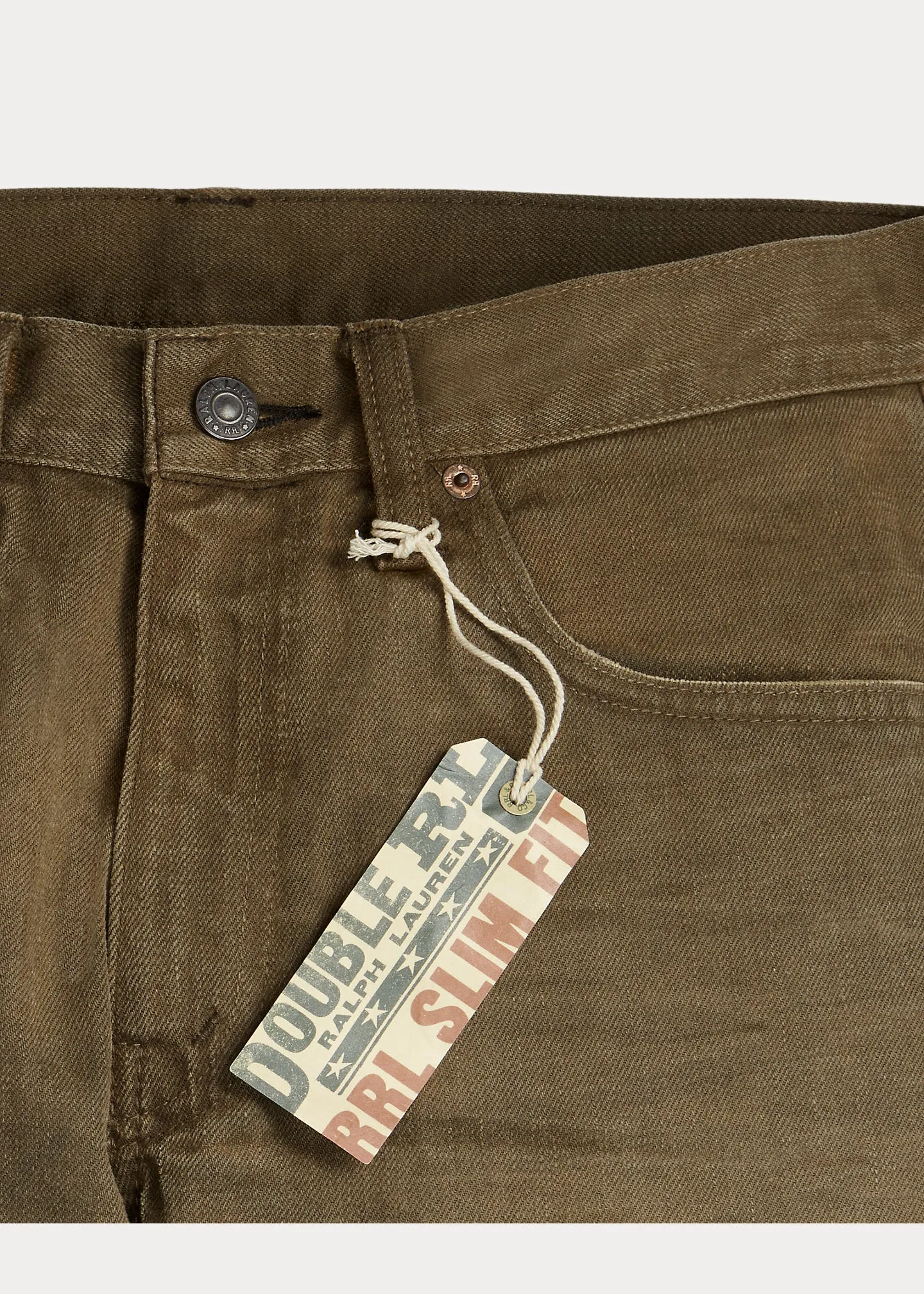 RRL Slim Fit Distressed Brown Jean sold by Cave and Post product image thumbnail 3