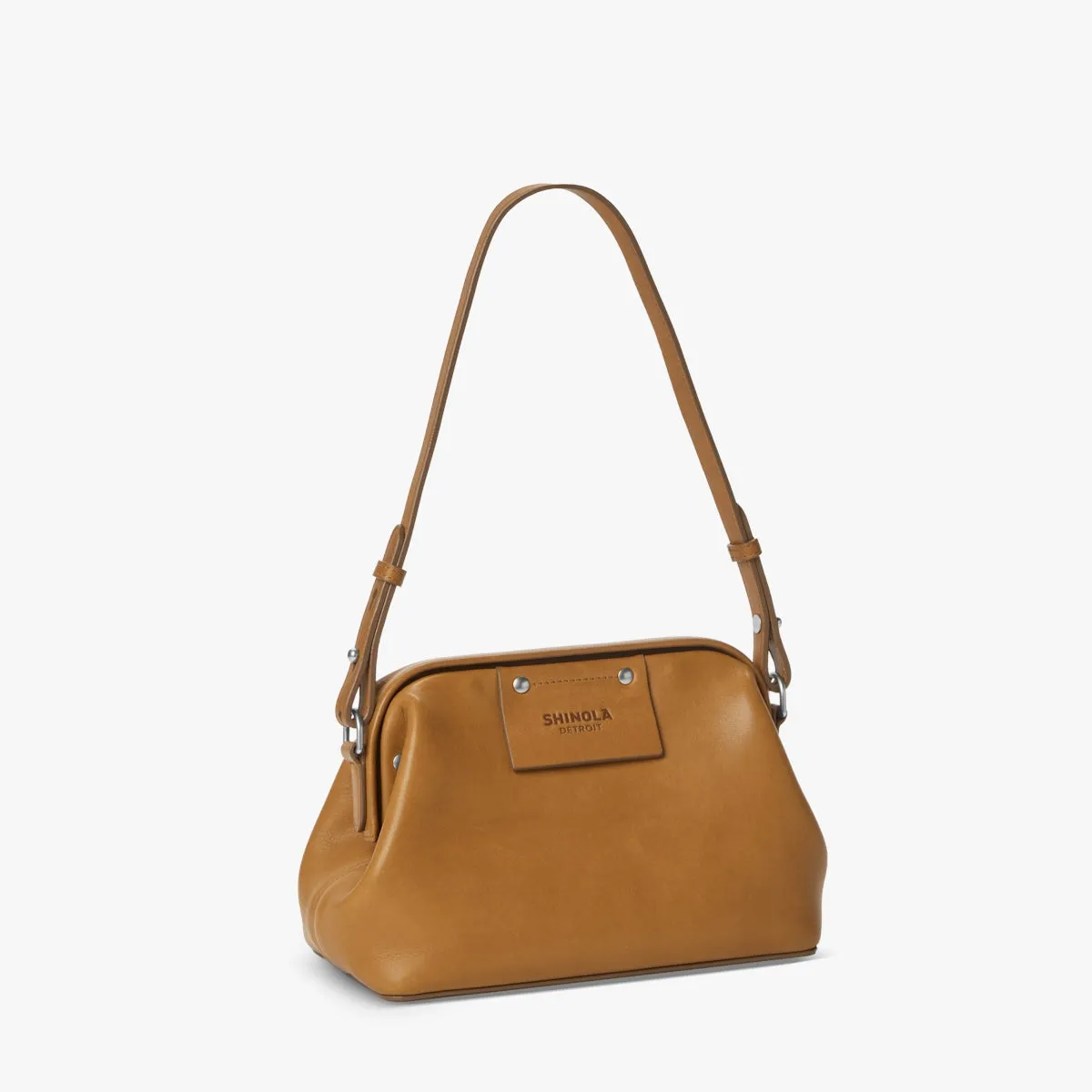 Rivet Frame Shoulder Bag - Natural Leather sold by Cave and Post product image thumbnail 3