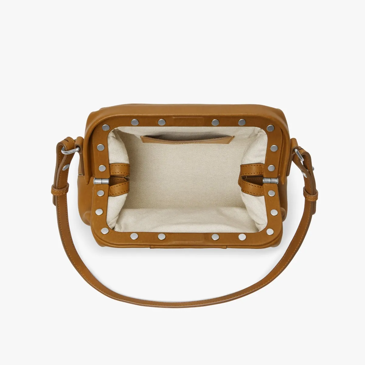Rivet Frame Shoulder Bag - Natural Leather sold by Cave and Post product image thumbnail 5