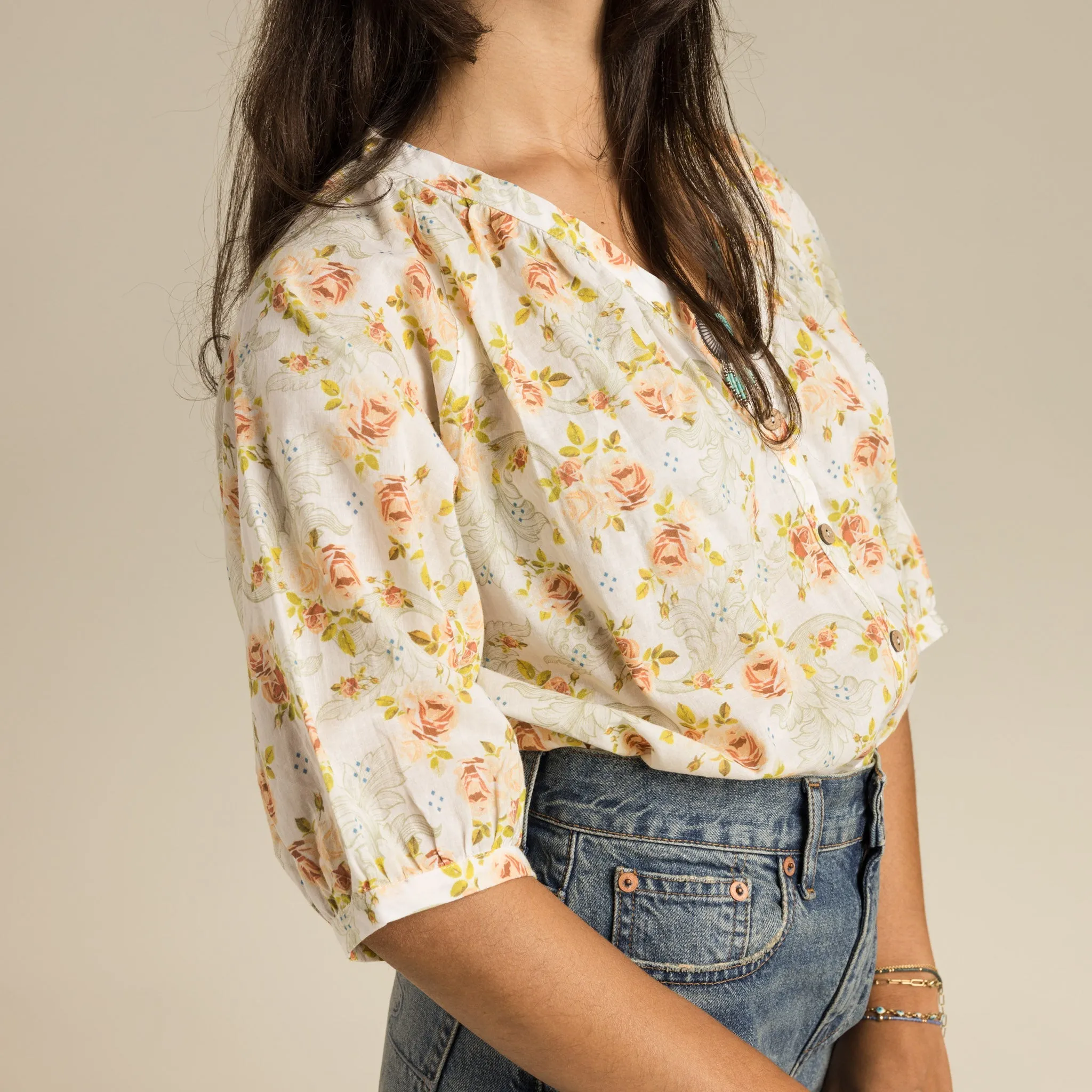 JULIETTE FLORAL BLOUSE sold by Cave and Post product image thumbnail 5