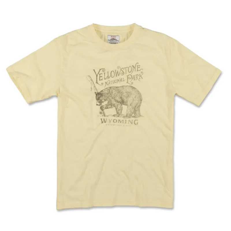 Vintage Fade Brass Tacks YELLOWSTONE NATIONAL PARK sold by Cave and Post