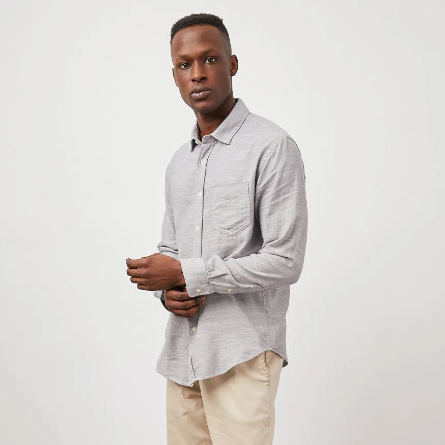 WYATT SHIRT - STEEL OXFORD sold by Cave and Post product image thumbnail 3