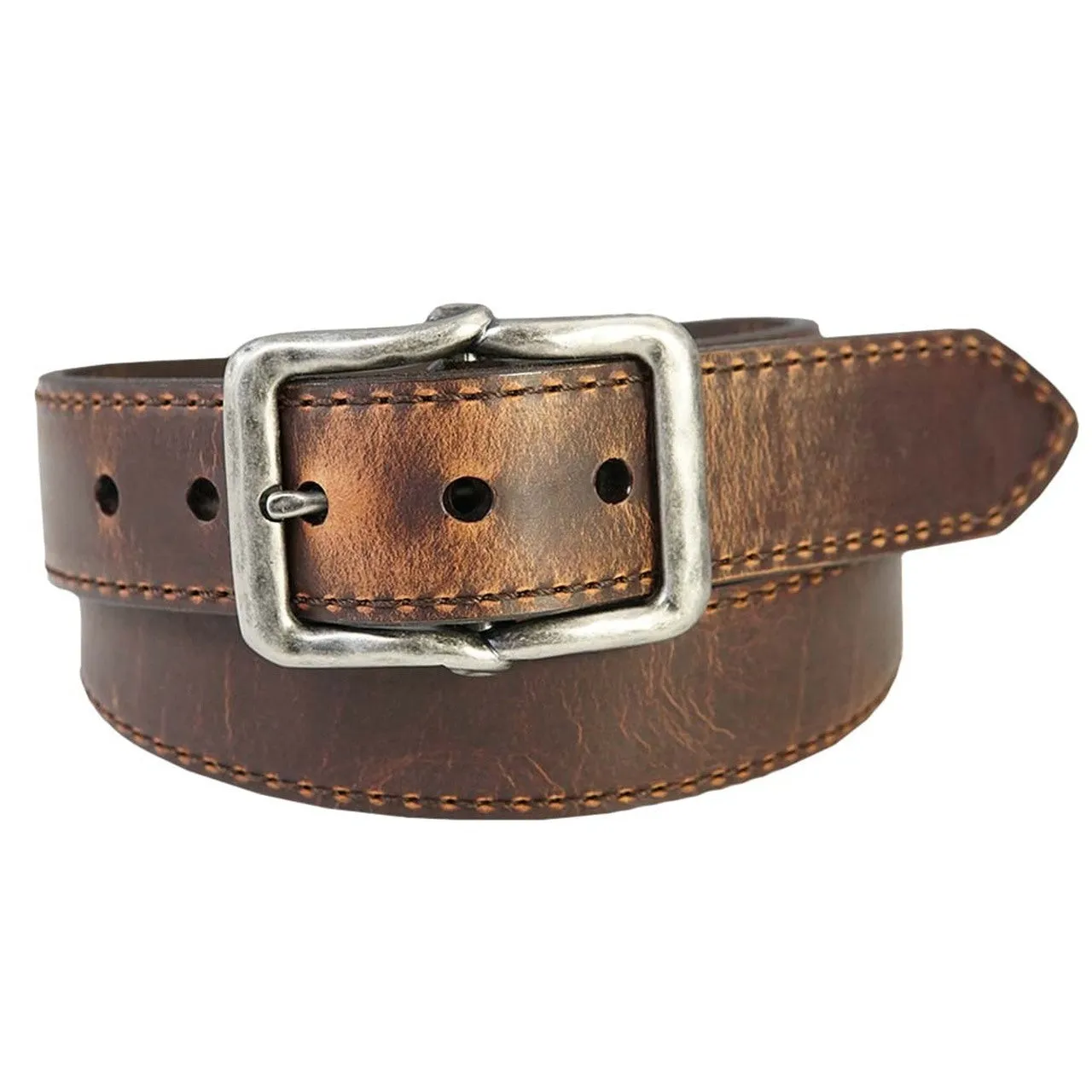 Vintage Bison Heston Leather Belt in Mocha sold by Cave and Post product image thumbnail 4