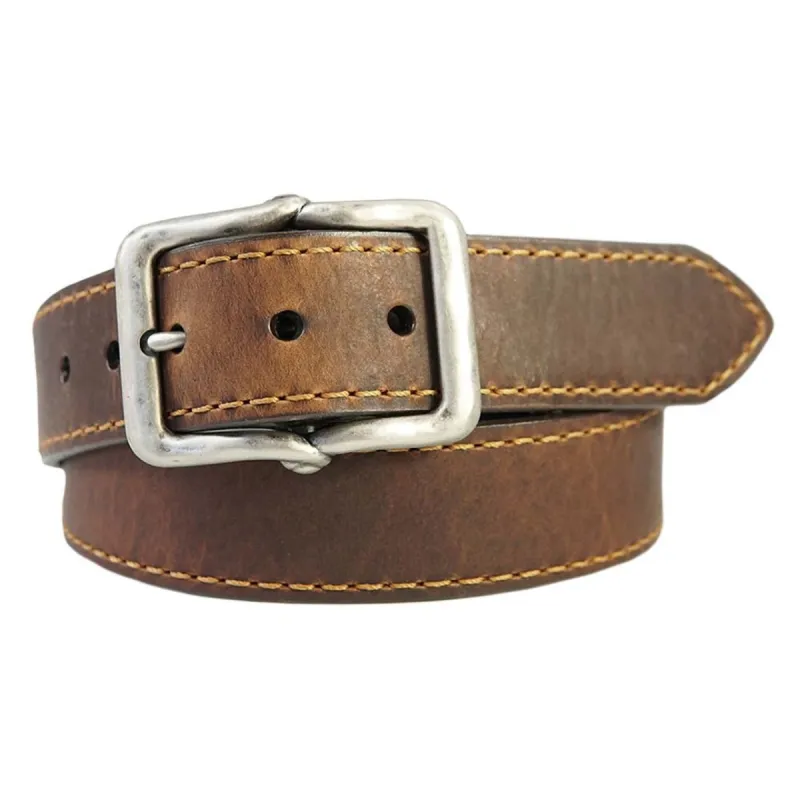 Vintage Bison Heston Leather Belt in Mocha sold by Cave and Post