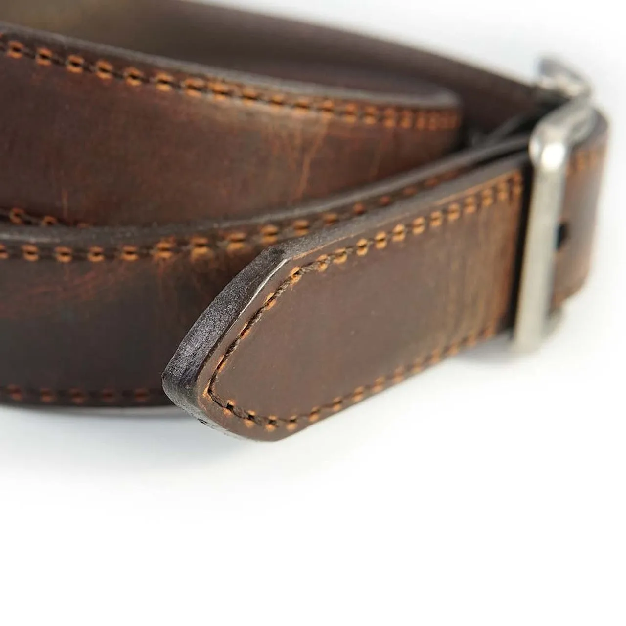 Vintage Bison Heston Leather Belt in Mocha sold by Cave and Post product image thumbnail 3