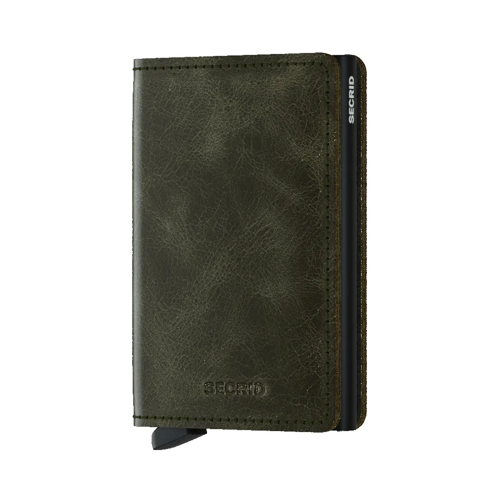 Slimwallet - Vintage Olive-Black sold by Cave and Post product image thumbnail 2
