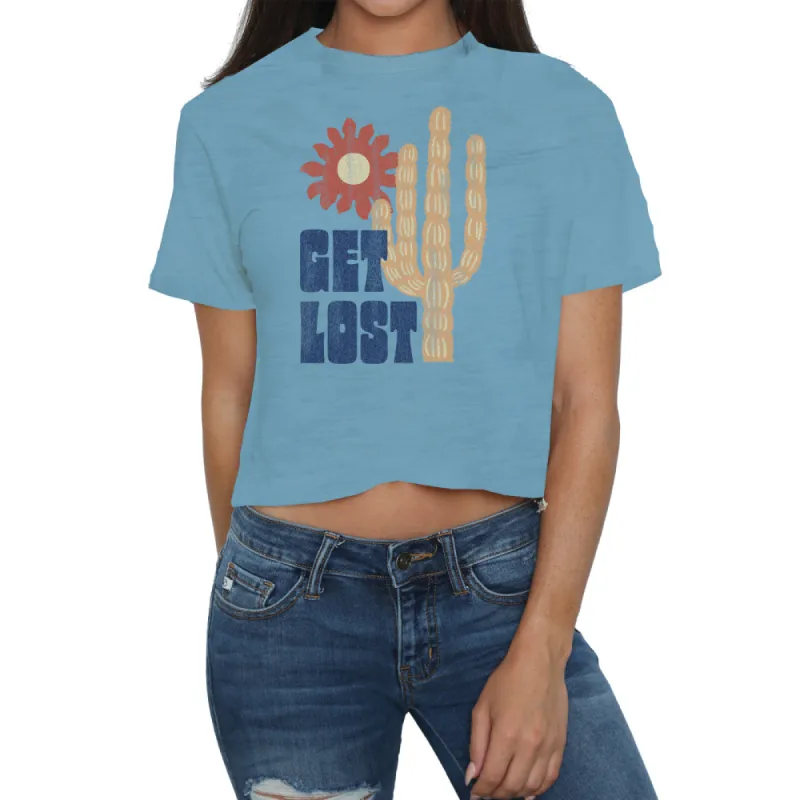Get Lost 100% Cotton Crop Slub Tee sold by Cave and Post