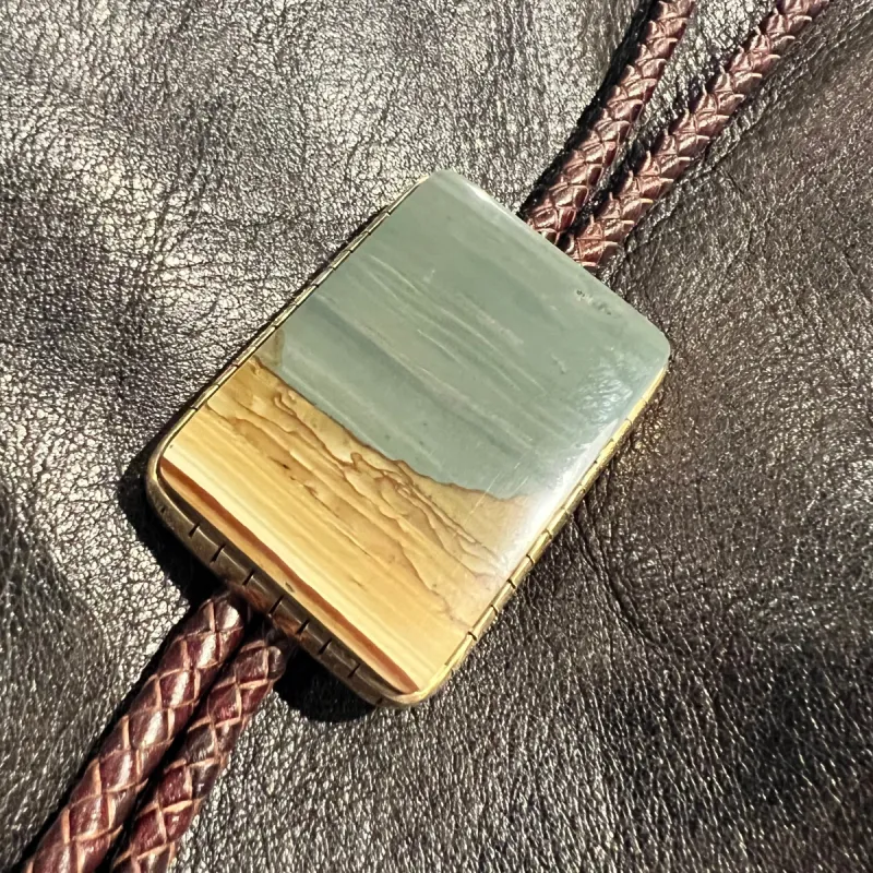 Succor Creek Picture Jasper Bolo Tie sold by Cave and Post