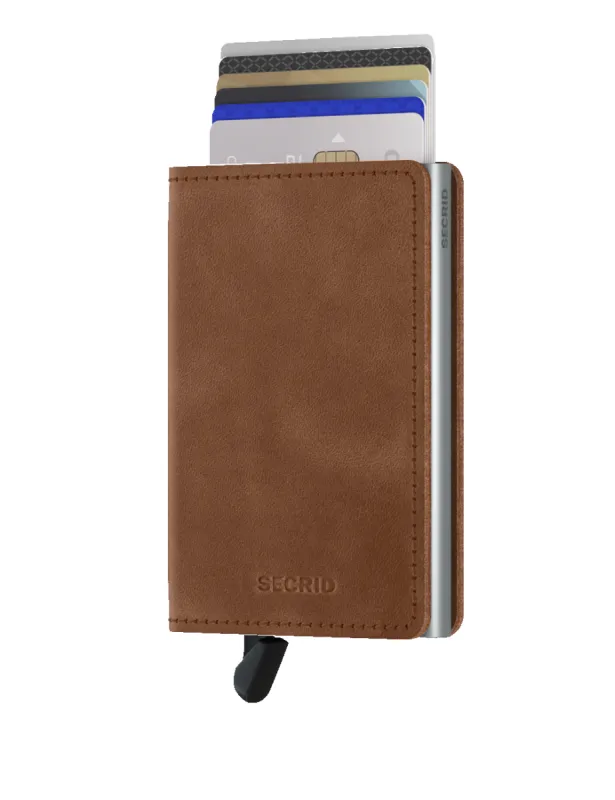 Slimwallet - Vintage Cognac-Silver sold by Cave and Post